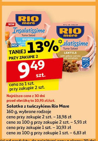 Sałatka z tuńczykiem i soczewicą Rio mare insalatissime promocja