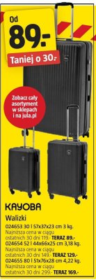 Walizki KAYOBA 024654 52 | 44x66x25 cm 3,18 kg promocja w Jula