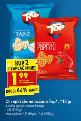 Chipsy o smaku fromage 3d Top chips Top (biedronka) promocja