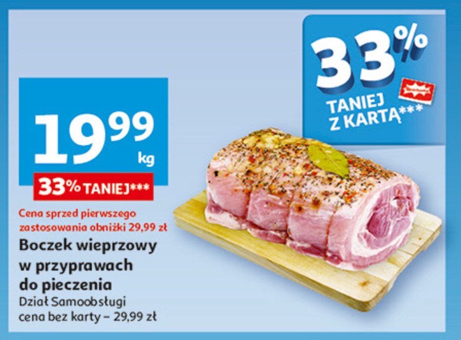 Boczek wieprzowy w przyprawach promocja w Auchan