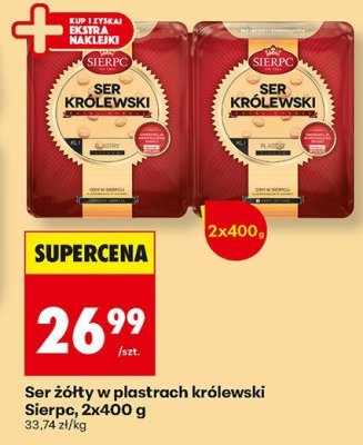 Ser żółty w plastrach królewski 2-pak promocja w Biedronka