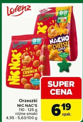 Orzeszki NIC NAC'S różne smaki promocja w Carrefour Market