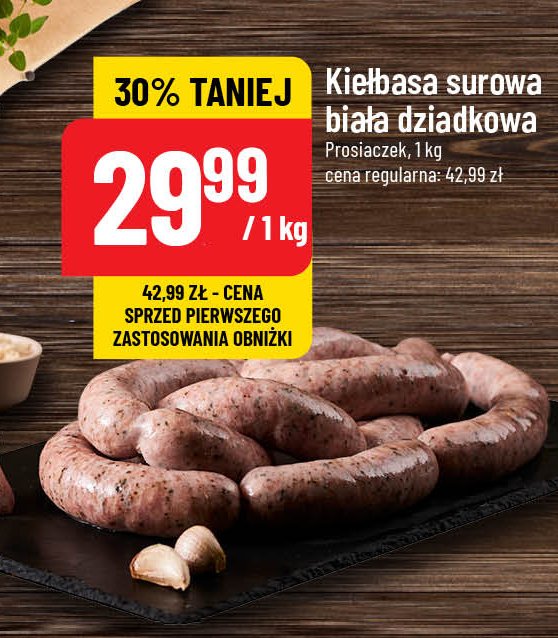 Kiełbasa biała dziadkowa Prosiaczek promocja