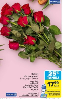 Bukiet róż premium promocja w Carrefour