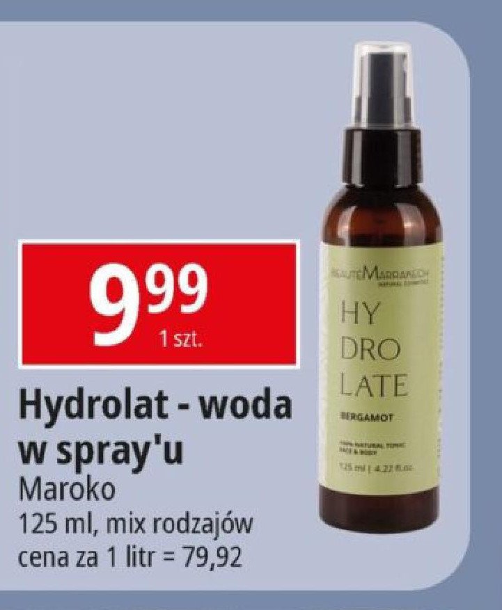 Hydrolat bergamotka Beaute marrakech promocja