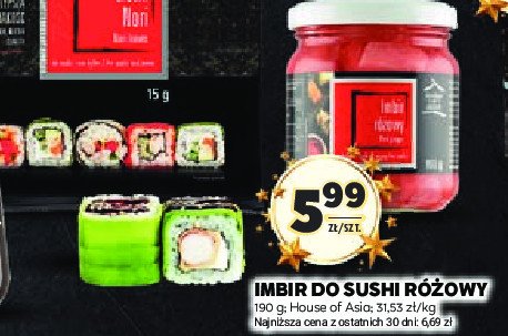 Młody imbir różowy do sushi House of asia promocja w Stokrotka