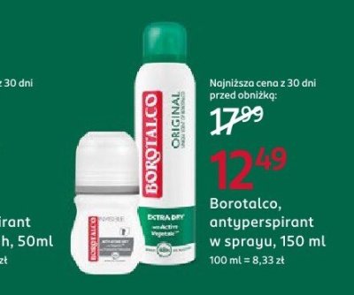 Dezodorant Borotalco, antyperspirant w kulce 48h, 50ml promocja w Rossmann