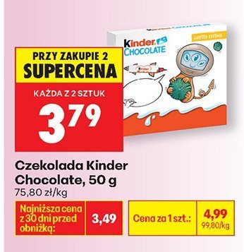 Czekolada Kinder Chocolate promocja w Biedronka