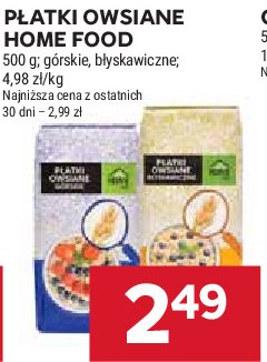P艂atki owsiane b艂yskawiczne Home food promocja