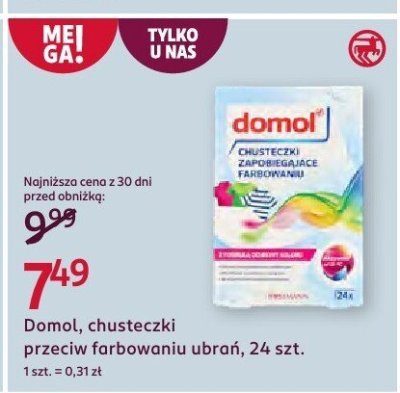 Chusteczki przeciw farbowaniu ubrań Domol, 24 szt. promocja w Rossmann
