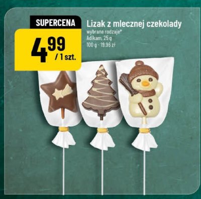 Lizak z mlecznej czekolady promocja w POLOmarket
