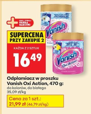 Odplamiacz w proszku Vanish Oxi Action promocja w Biedronka