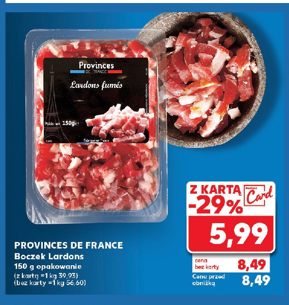 Boczek wędzony lardons Provinces de france promocja w Kaufland