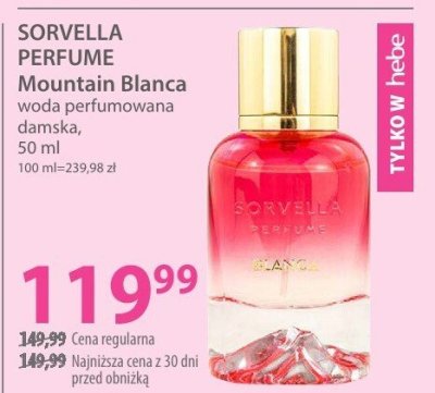 Woda perfumowana damska SORVELLA PERFUME Mountain Blanca promocja w Hebe