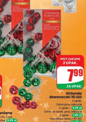 Girlanda dzwoneczki 10 LED promocja w Dino