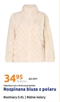 Bluza rozpinana z polaru promocja w Action