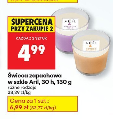 Świeca zapachowa w szkle Aril, 30 h, 130 g promocja w Biedronka