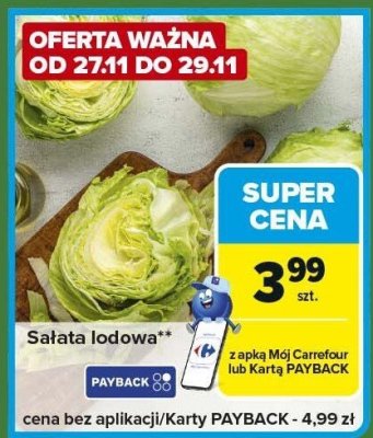 Sałata lodowa promocja w Carrefour Express