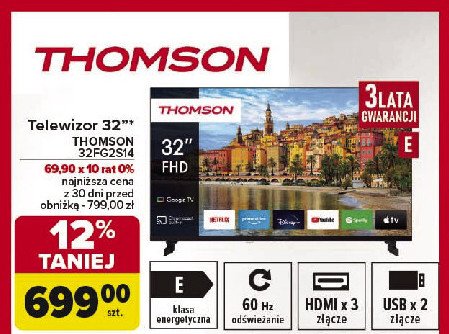 Telewizor 32'' 32fg2s14 Thomson promocja w Carrefour