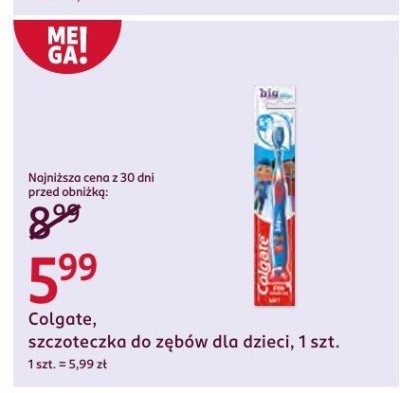Szczoteczka do zębów dla dzieci promocja w Rossmann