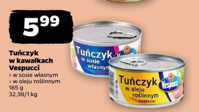 Tuńczyk w kawałkach w sosie własnym promocja w Netto
