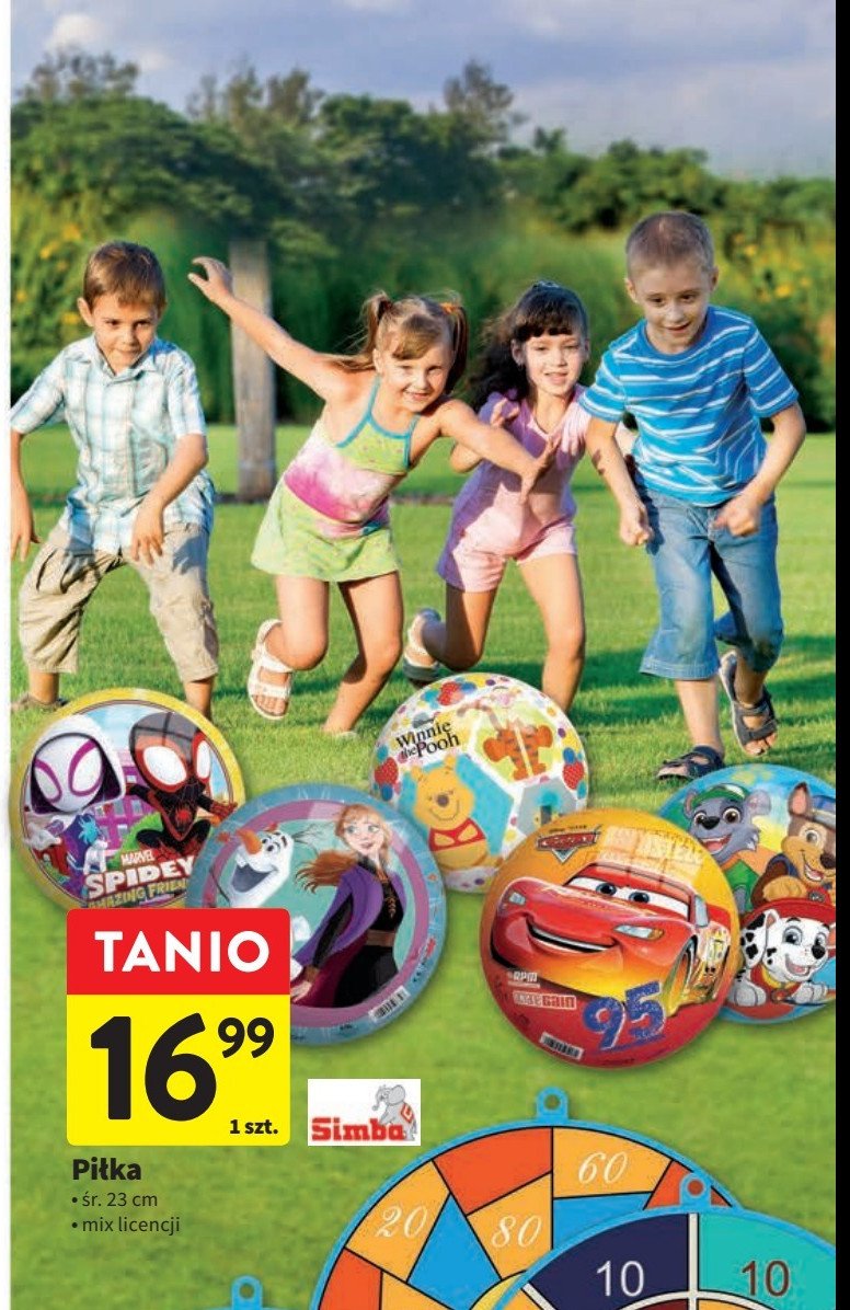 Pi艂ka 23 cm kubu艣 puchatek Simba promocja
