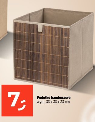 Pudełko bambusowe wym. 33 x 33 x 33 cm promocja w Dealz
