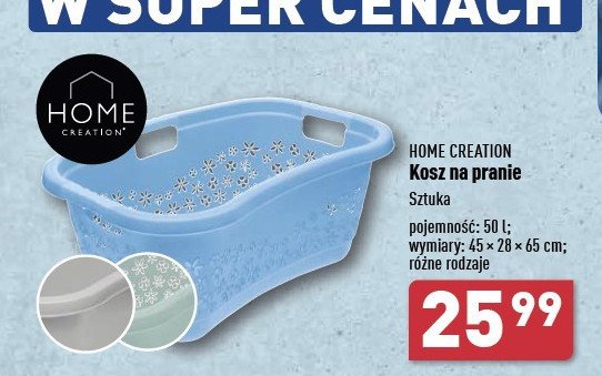 Kosz na pranie 50 l Home creation promocja