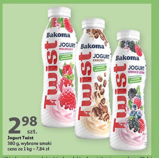 Jogurt malina Bakoma twist promocja