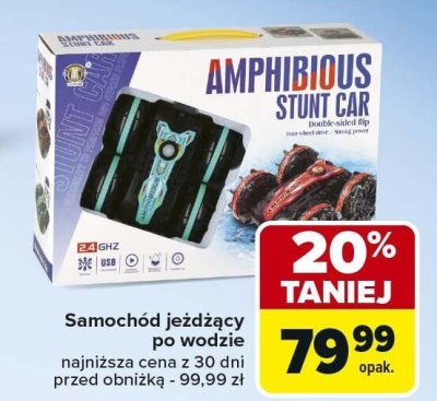 Samochód jeżdżący po wodzie AMPHIBIOUS STUNT CAR promocja w Carrefour