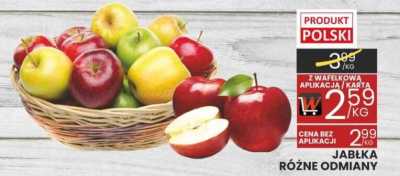 Jabłka różne odmiany promocja w Wafelek