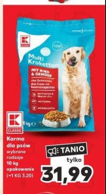 Karma dla psa z wołowiną i warzywami K-classic promocja