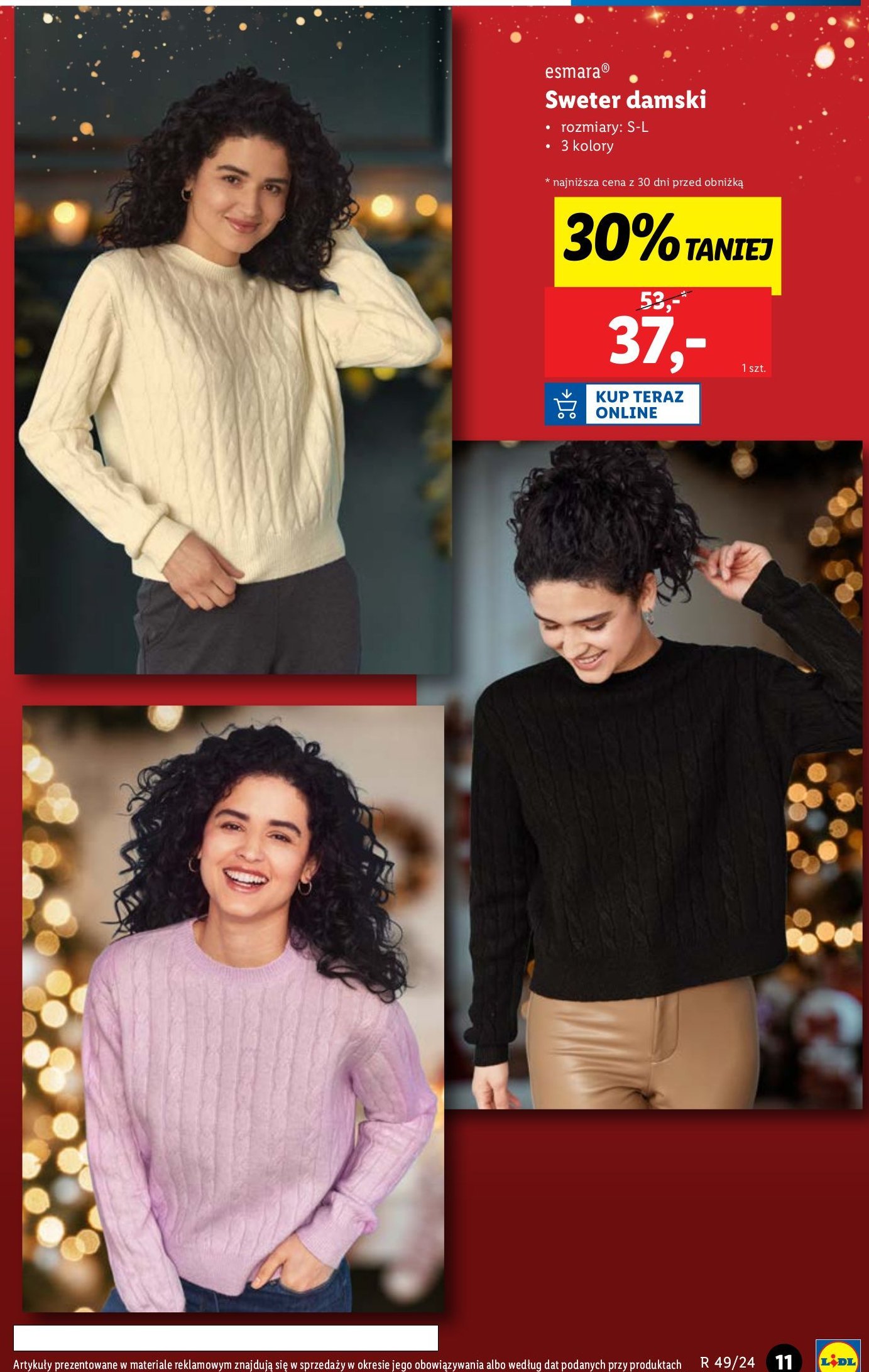 Sweter damski s-l Esmara promocja