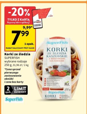 Korki ze śledzia wybrane rodzaje promocja w Intermarche