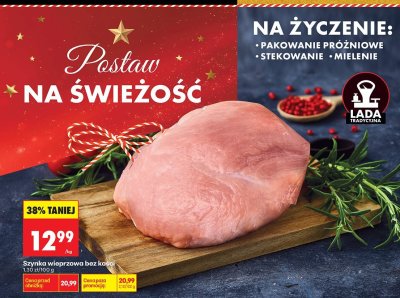 Szynka wieprzowa bez kości Stoisko mięsne promocja w Biedronka