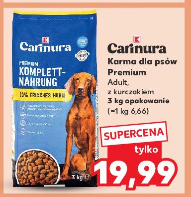 Karma dla psa z kurczak K-classic carinura promocja w Kaufland