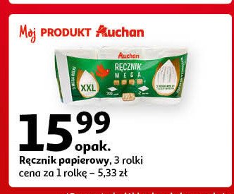 Ręcznik mega Auchan różnorodne (logo czerwone) promocja