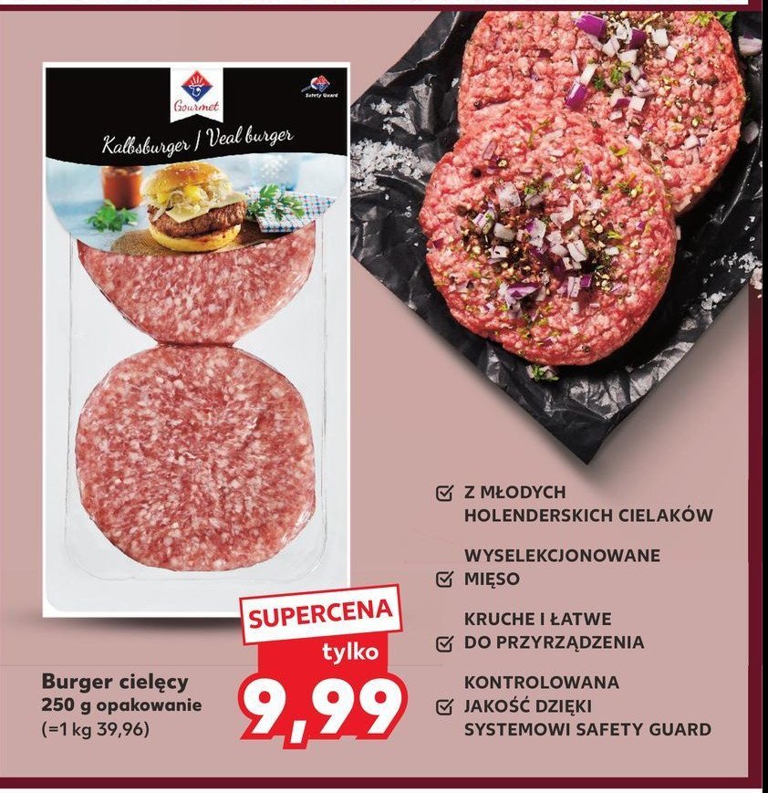 Burger cielęcy Gourmet promocja