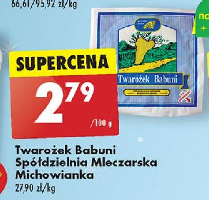 Twarożek babuni półtłusty MLECZARNIA MICHÓW promocja