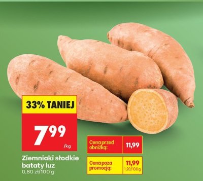Ziemniaki słodkie bataty luz promocja w Biedronka
