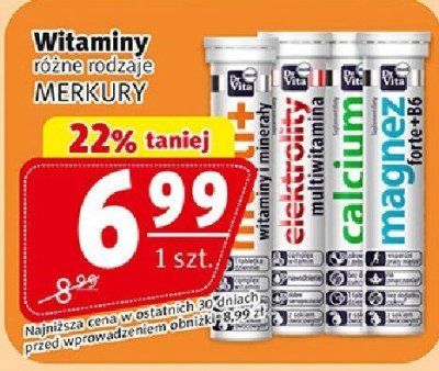 Witaminy różne rodzaje MERKURY promocja w Prim Market
