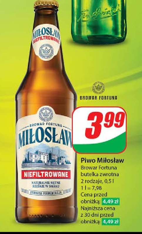 Piwo Mi艂os艂aw niefiltrowane promocja