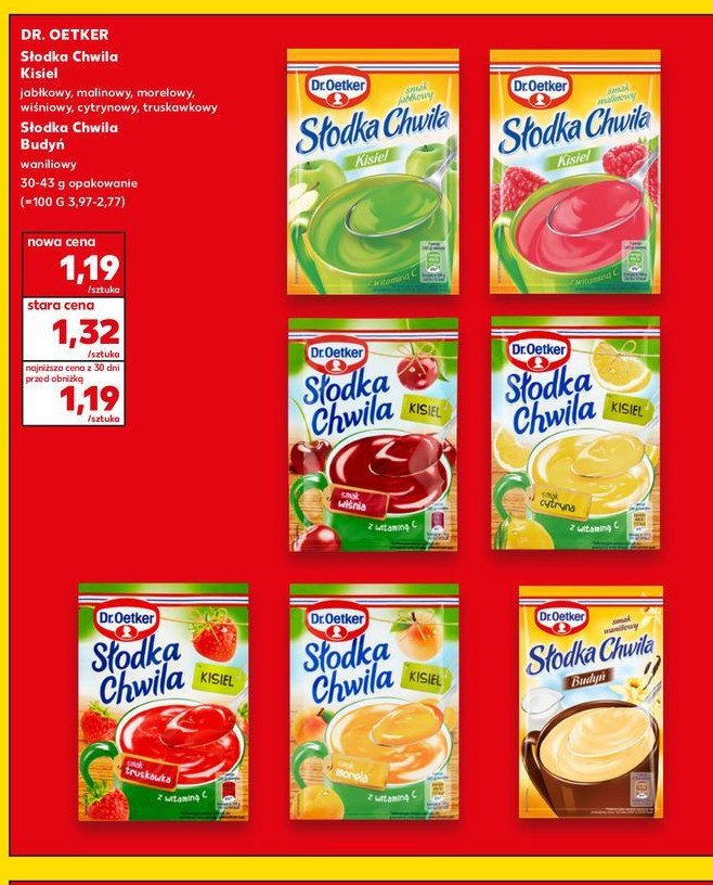 Kisiel malinowy Dr. oetker słodka chwila promocja