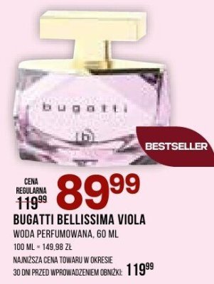 Perfumy BUGATTI BELLISSIMA VIOLA woda perfumowana promocja w Drogerie Natura