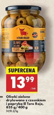 Oliwki zielone z czosnkiem i papryką El toro rojo promocja