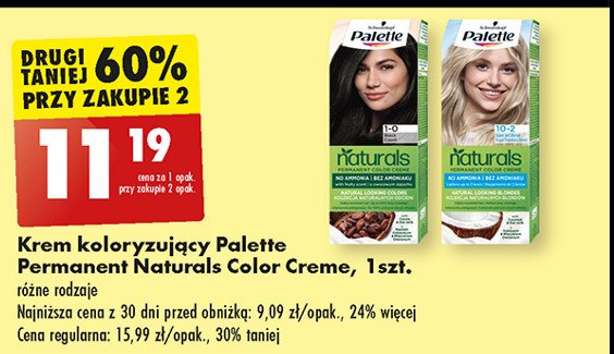 Farba do włosów 10-2 Palette permanent natural colors promocja
