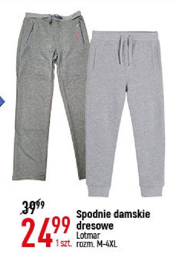 Spodnie damskie dresowe m-4xl Lotmar promocja