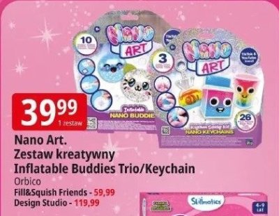 Nano Art Zestaw kreatywny Inflatable Buddies Trio/Keychain promocja w Leclerc