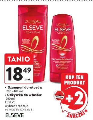 Szampon do włosów ELSEVE promocja w Intermarche