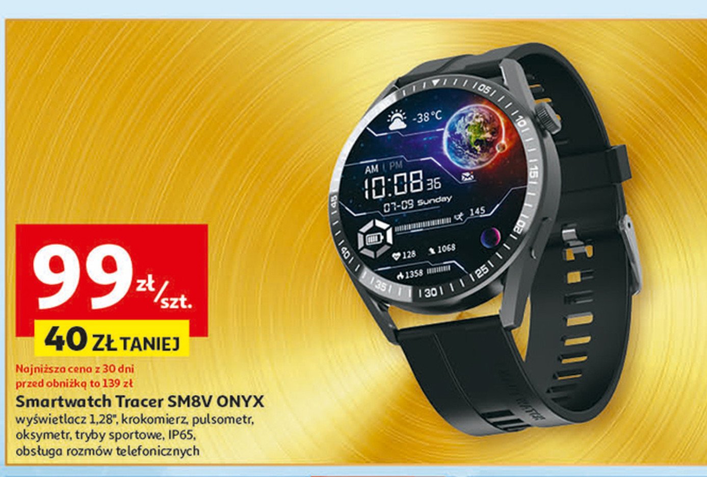 Smartwatch sm8v onyx Tracer promocja
